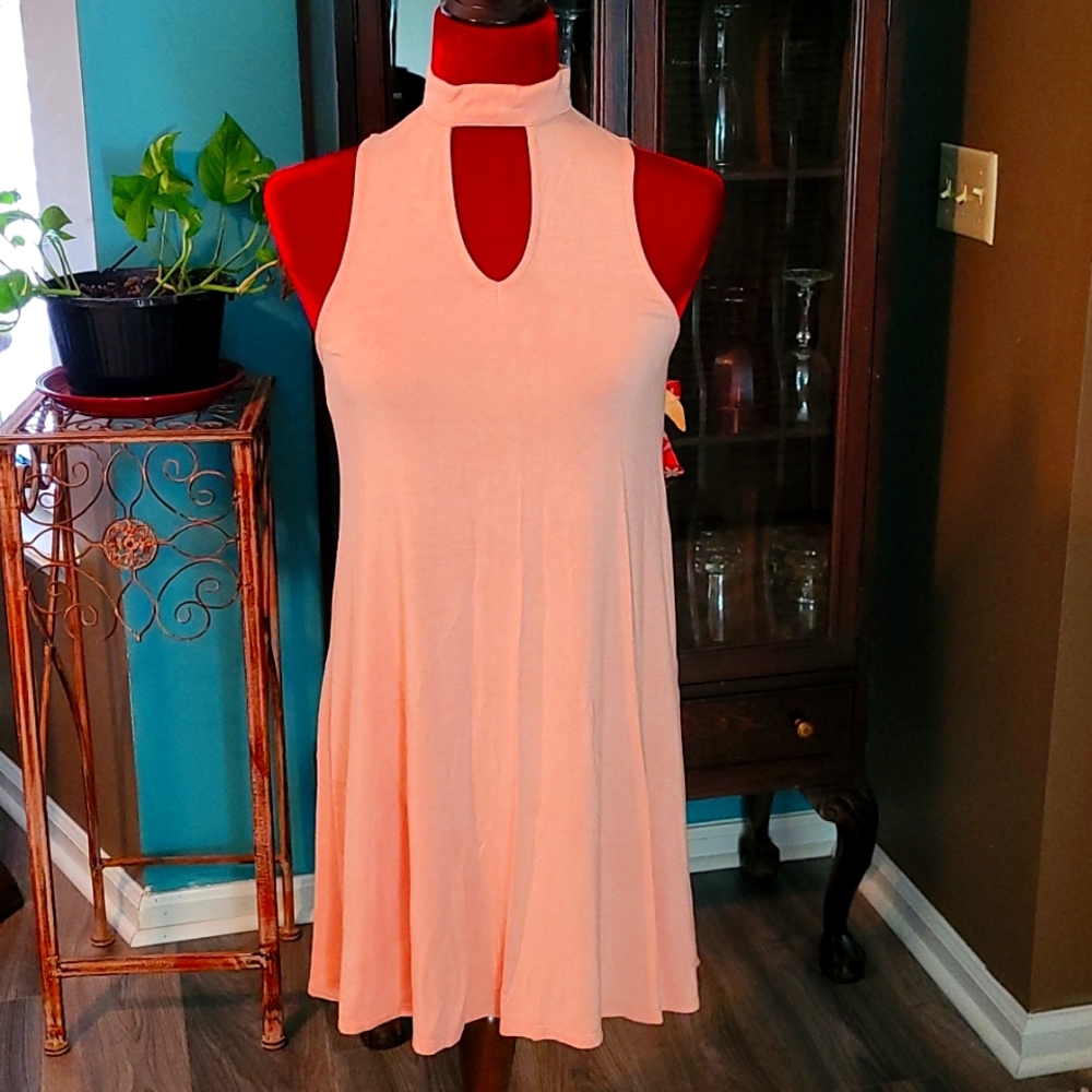 NWOT Love, Fire  Peach Mini Dress
